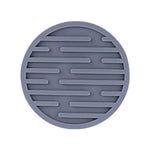 coasters ronds antidérapants silicone couleur noir rouge vert bleu marron blanc rayures horizontales moderne
