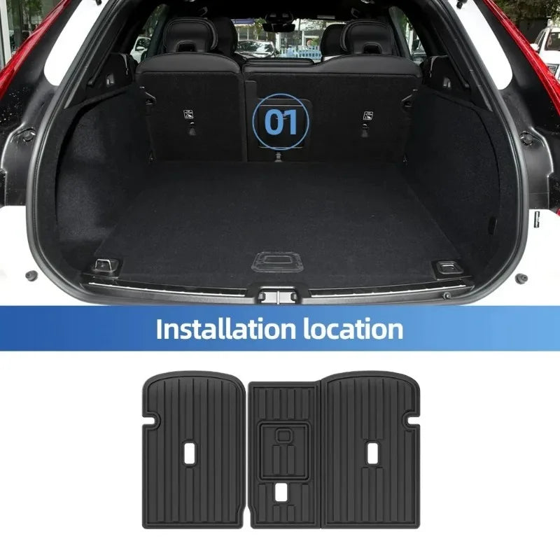 tapis sol volvo xc60 2018 2025 noir rayures horizontales moderne 43x70cm