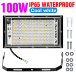 projecteur led extérieur ip65 blanc moderne câbles alimentation 220v 100w 200w 50w