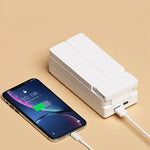 lampe pliable rechargeable led horloge usb moderne blanc étudiant économieénergie