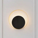lampe murale moderne blanc noir doré 25cm rond minimaliste LED 90 260V
