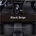 tapis sol voiture cuir noir marron moderne élégant losanges fibres naturelles résistants salissures