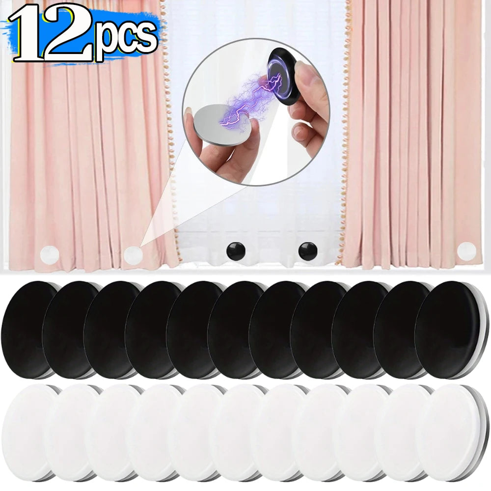 aimants réutilisables noir blanc modernes rideau douche volets polonais accessoires métal aluminium