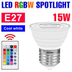 ampoule led e27 gu10 mr16 e14 blanc moderne télécommande 24touches variable ambiance chambre