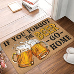 paillasson porte entrée humour bière tapis sol extérieur orange beige marron vintage