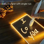 tablette d'écriture lumineuse transparente moderne stylo bordure lumineuse minimaliste calendrier écriture usb rechargeable led