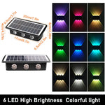 applique murale solaire led moderne noire blanche jaune bleue panneau solaire adhésif fixeextérieur
