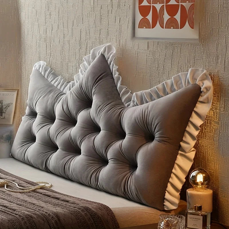 coussin tête velours gris marron noir confortable classique anti décubitus coton polyester