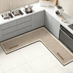 tapis cuisine gris moderne motif kitchen absorbant antidérapant caoutchouc salle bain intérieur