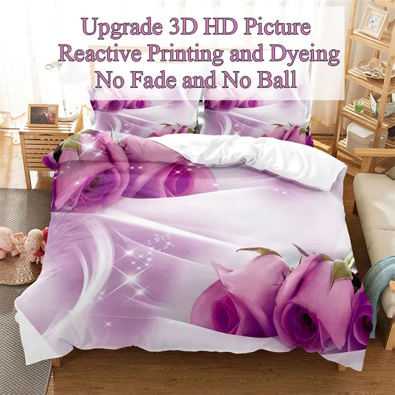 Parure de lit complète 3 pièces avec taies d'oreiller