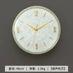 horloge murale moderne simple décoration intérieure visage unique opale naturelle fixation blanc marbré
