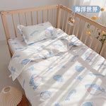ensemble literie bébé drap plat couette oreiller motifs dessins animés couleur beige panda animaux