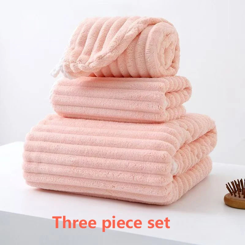 serviettes bain rayées douces absorbantes rapide séchage moderne blanc rose gris bleu pâques clips