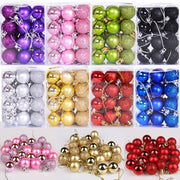 boules decoratives noel multicolore violet rose argent doré rouge festives accroches boucles ornaments plastique