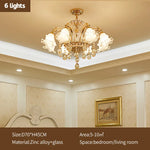 lustre doré cristal fleurs classique baroque salon encastrée led 2000lm 82000lm