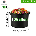 sacs culture tissu noir 10 gallon poignées renforcées aération jardinerie durable