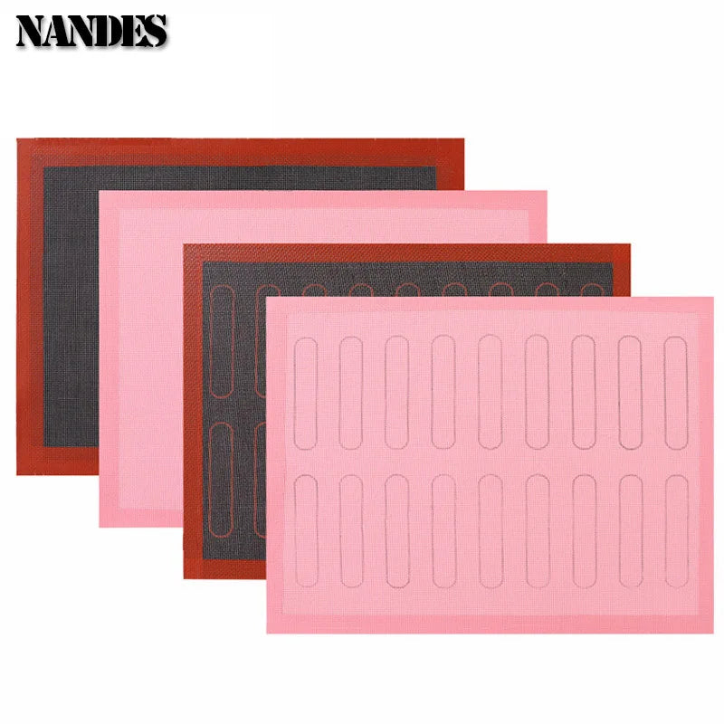 tapis cuisson silicone antiadhésif rose noir moderne cuisine pâtisserie environnement