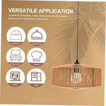 suspension lumineuse moderne rustique bambou naturel ampoules E27 opaques chambre décoration