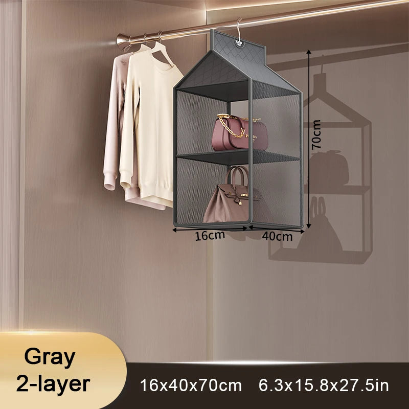 organisateur sacs armoire rangement réutilisable respectueux environnement moderne gris beige noir