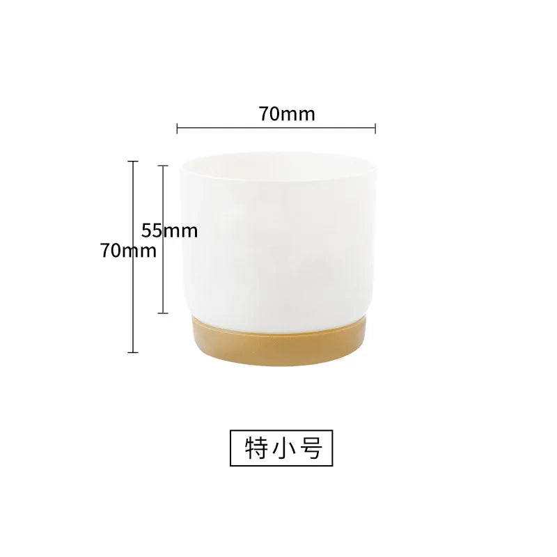 pots plantes blanches modernes grille drainage adhésif support minimaliste