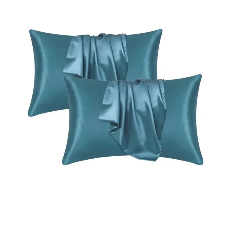 taie d'oreiller satin rose clair housse coussin moderne cheveux beauté sommeil nuit