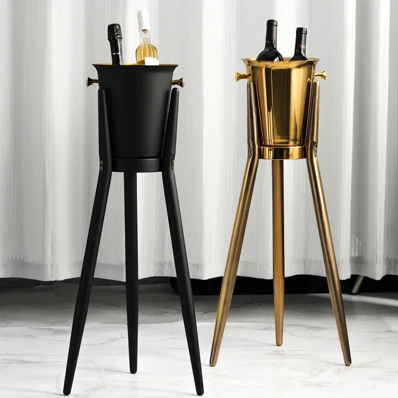 seau vin acier inoxydable noir argent doré moderne respectueux environnement