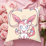 coussin pokémon évee jolteon umbreon illustration dessin animé 30x30cm 40x40cm 45x45cm 50x50cm polyester cotton