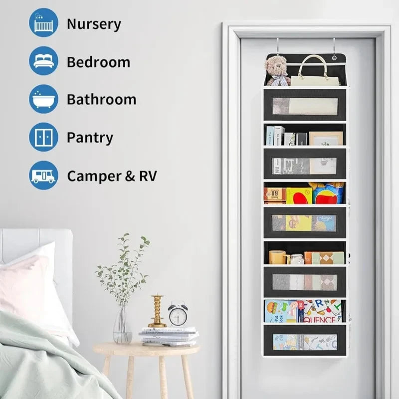organisateur mural gris moderne 10 compartiments étages clips suspension chambre bain