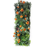 panneau végétal artificiel fleurs roses feuilles vertes décoration murale jardin mariage extérieur intérieur moderne