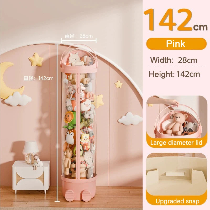 boîtes rangement jouets transparentes moderne rose clair pliables multifonctions organisation enfants storage zipper toy