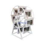 cadre photo or vieilli grande roue vintage métal décoré blanc souvenirs