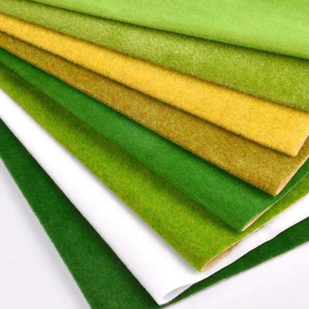 tapis artificiel vert blanc moderne décoration extérieure intérieure diorama 25x25cm