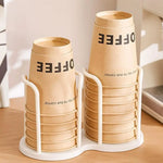 support tasses jetables marron blanc moderne cuisine rangement
