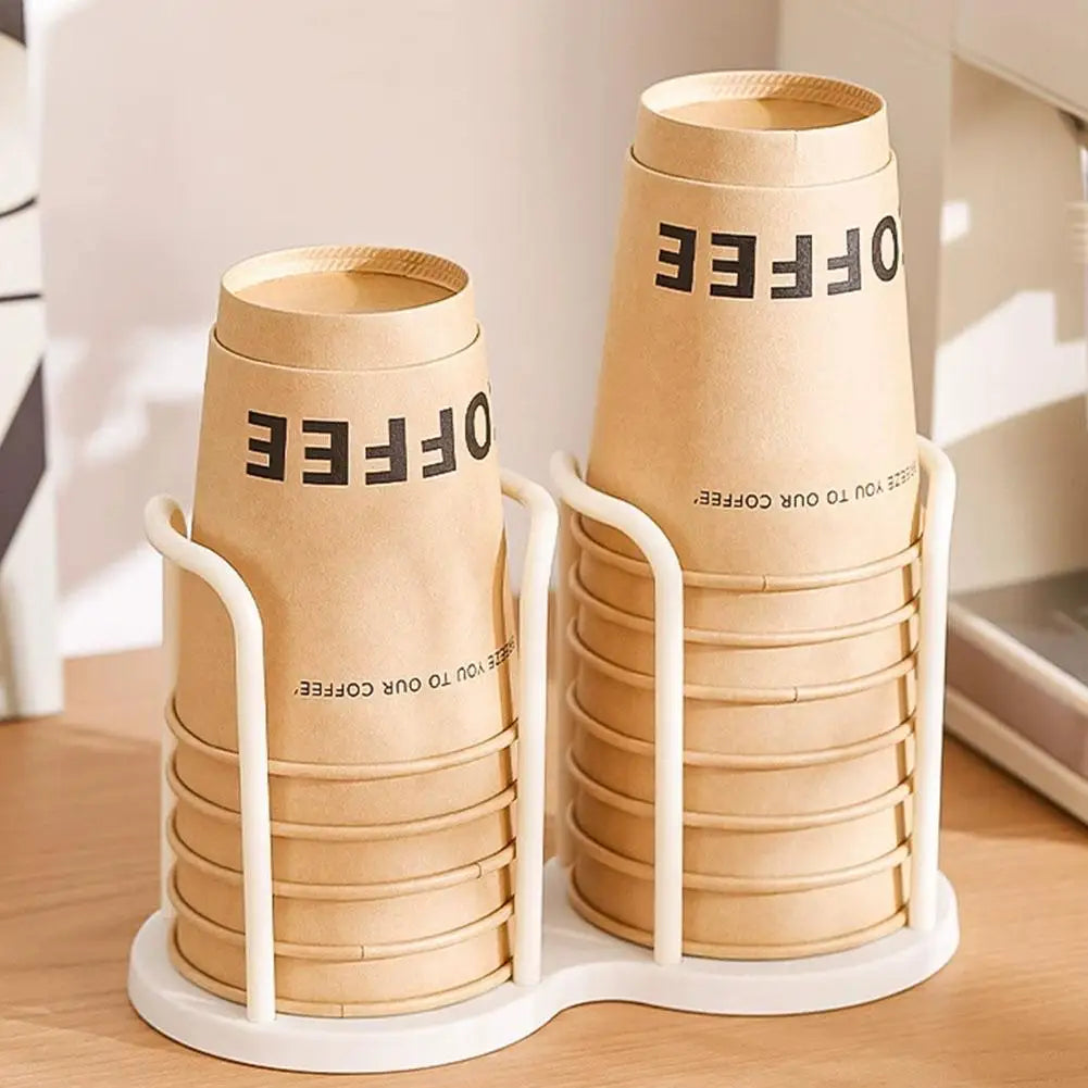 support tasses jetables marron blanc moderne cuisine rangement