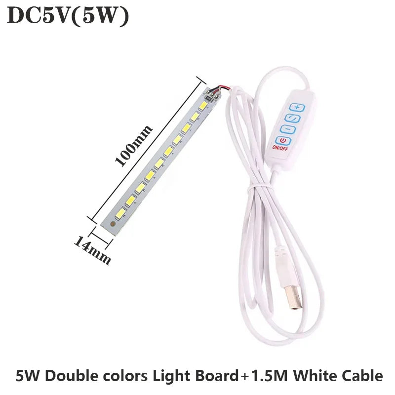 bande lumineuse led blanc moderne contrôle boutons câble 1.5m 5w 12w led alignées opaques
