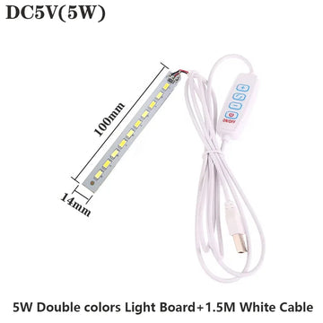 bande lumineuse led blanc moderne contrôle boutons câble 1.5m 5w 12w led alignées opaques