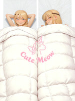 lit couverture polyester imprimée cute meow licorne rose moderne blanc