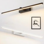 lampe miroir moderne noir blanc doré fixée mur led tricolore 40cm 60cm