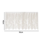 rideau dentelle motif floral cerises blanc rouge vert translucide japonais coréen enfantin chambre porte