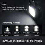 lampe torche rechargeable led portable pratique clip noir compactextérieur camping