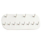 porte bijoux mural blanc moderne adhésif 12 crochets rangement plat lisse