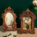 cadre photo résine bronze floral baroque vintage orné décoration murale photos paysage fleurs cliquet