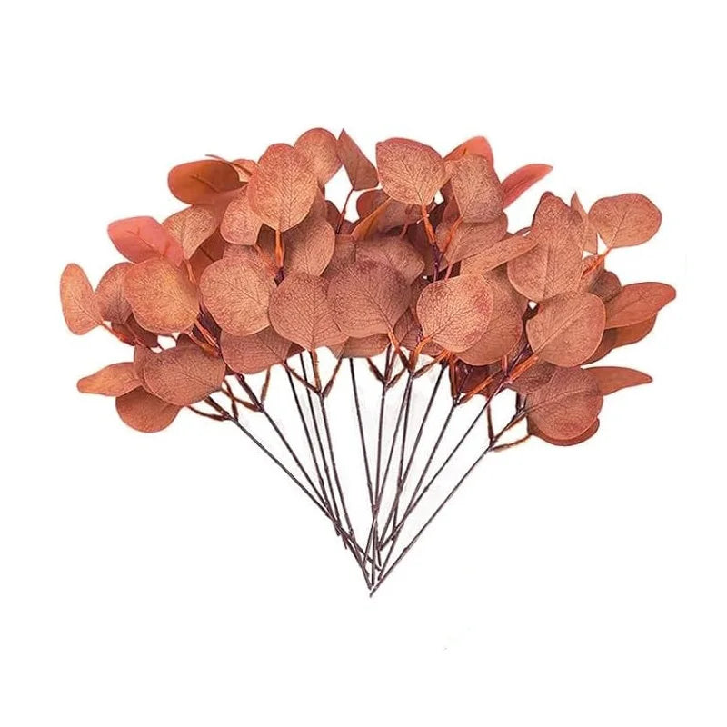 feuilles eucalyptus artificielles vertes blanches bouquet mariage décoration intérieur naturel rustique