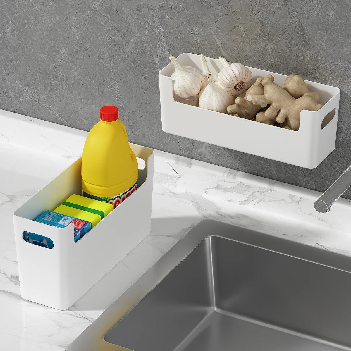 boîtes rangement adhésives porte blanc modernes réutilisables papiers cuisson sacs conservation