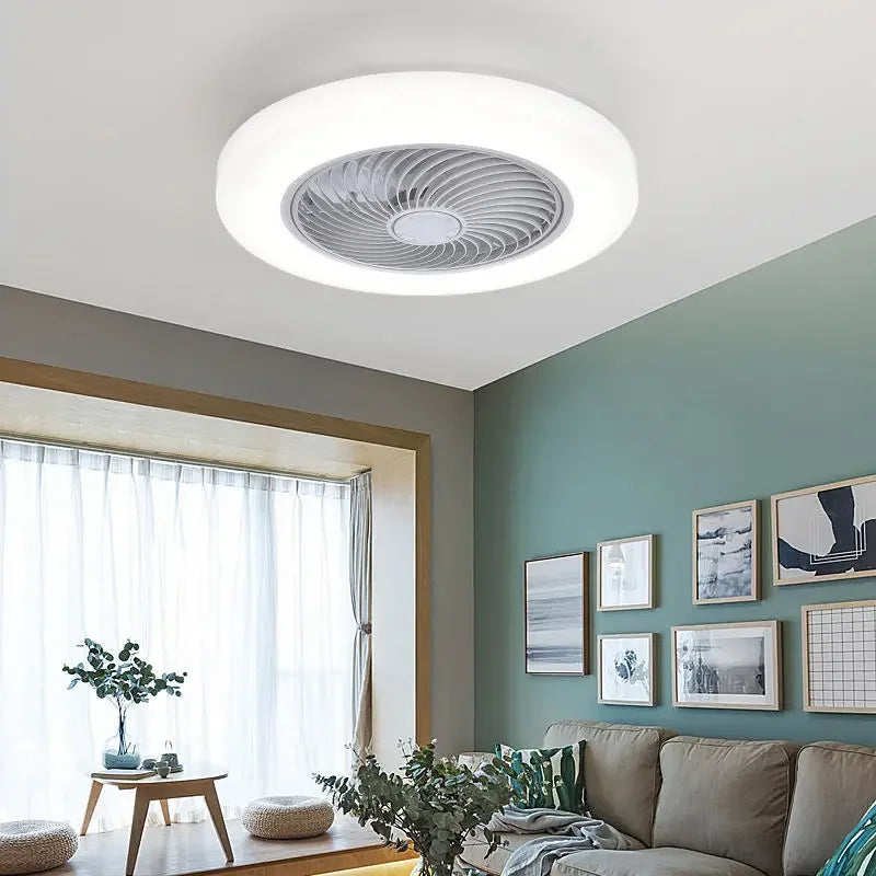 ventilateur lampe led moderne télécommande application mobile 220v certifié ul cqc vde gs