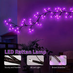 décoration halloween branches lumineuses led noires 48 ampoules usb naturel