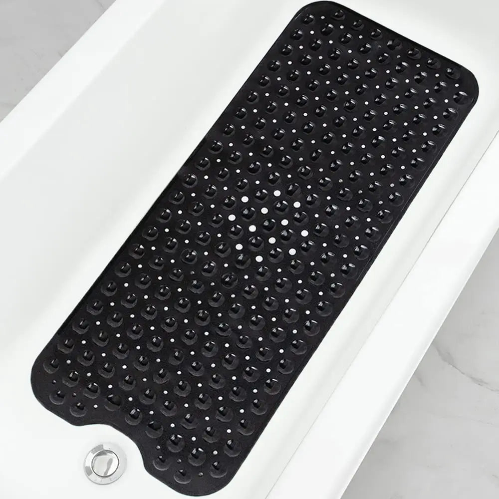 tapis bain antidérapant gris texture bulles massage ventouses salle bain grande taille