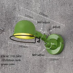 lampe murale articulée industrielle moderne vert gris blanc rouge noir opacité LED Edison