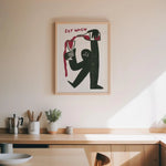 affiche abstraite moderne toile sans cadre say when rouge minimaliste salon cuisine