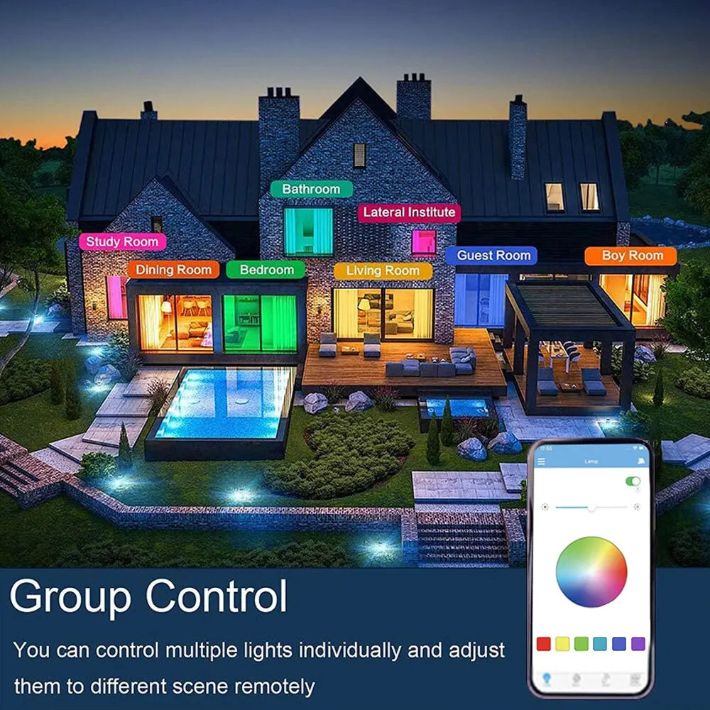 plafonnier led moderne blanc points noirs éclairage rgb télécommande 220v ac musique